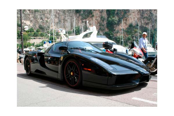 FERRARI ENZO OPEN DIECAST NERO DS - BLACK AND RED WHEELS - LUXURY PACK / ФЕРРАРИ ЭНЦО ОПЕН ДС 1:18 КРАСНЫЙ