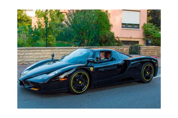 FERRARI ENZO OPEN DIECAST NERO DS - BLACK AND YELLOW WHEELS - LUXURY PACK / ФЕРРАРИ ЭНЦО ОПЕН ДС 1:18 ЖЕЛТЫЙ