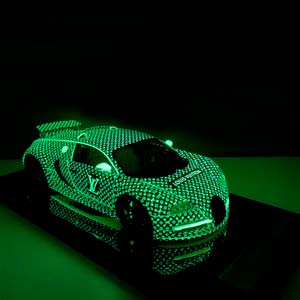 BUGATTI VEYRON  LOUIS VUITTON BLACK LUMINOUS / БУГАТТИ ВЕЙРОН ЧЕРНЫЙ ЛЮМИНИСЦЕНТНЫЙ (СВЕТИТСЯ В ТЕМНОТЕ) — фото 6