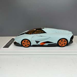 LAMBORGHINI SELFISH EGOISTA CONCEPT / ЛАМБОРГИНИ ЭГОИСТА МАТОВЫЙ СЕРЫЙ ОРАНЖЕВЫЕ ОКНА — фото 3