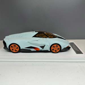LAMBORGHINI SELFISH EGOISTA CONCEPT / ЛАМБОРГИНИ ЭГОИСТА МАТОВЫЙ СЕРЫЙ ОРАНЖЕВЫЕ ОКНА — фото 4