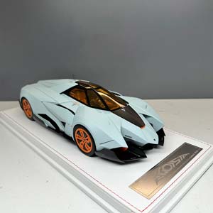 LAMBORGHINI SELFISH EGOISTA CONCEPT / ЛАМБОРГИНИ ЭГОИСТА МАТОВЫЙ СЕРЫЙ ОРАНЖЕВЫЕ ОКНА — фото 2