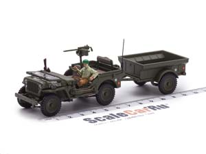 JEEP WILLYS 1/4 TON MILITARY VEHICLE WITH TRAILER / ДЖИП ВИЛЛИС С ПРИЦЕПОМ И ФИГУРКОЙ СОЛДАТА — фото 12