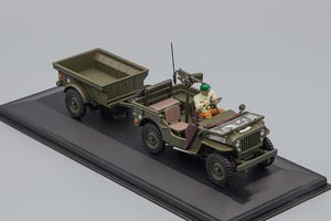 JEEP WILLYS 1/4 TON MILITARY VEHICLE WITH TRAILER / ДЖИП ВИЛЛИС С ПРИЦЕПОМ И ФИГУРКОЙ СОЛДАТА — фото 4