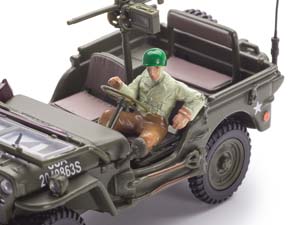 JEEP WILLYS 1/4 TON MILITARY VEHICLE WITH TRAILER / ДЖИП ВИЛЛИС С ПРИЦЕПОМ И ФИГУРКОЙ СОЛДАТА — фото 8