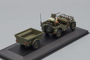 JEEP WILLYS 1/4 TON MILITARY VEHICLE WITH TRAILER / ДЖИП ВИЛЛИС С ПРИЦЕПОМ И ФИГУРКОЙ СОЛДАТА — фото 2