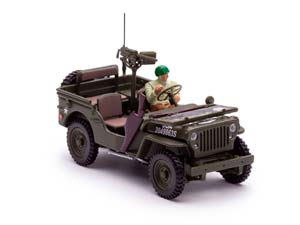 JEEP WILLYS 1/4 TON MILITARY VEHICLE WITH 1 SOLDIER / ДЖИП ВИЛЛИС С ФИГУРКОЙ СОЛДАТА — фото 6