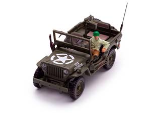 JEEP WILLYS 1/4 TON MILITARY VEHICLE WITH 1 SOLDIER / ДЖИП ВИЛЛИС С ФИГУРКОЙ СОЛДАТА — фото 10