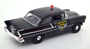 CHEVROLET 150 SEDAN STATE HIGHWAY PATROL 1957 BLACK — фото 2