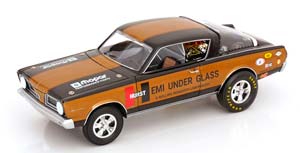 PLYMOUTH BARRACUDA HURST HEMI UNDER GLASS 1966 BLACK GOLDEN