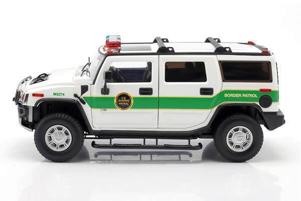 HUMMER H2 US BORDER PATROL 2003 WHITE / GREEN HIGHWAY61 / ХУММЕР H2 США БОРДЕР ПАТРОЛ БЕЛЫЙ ЗЕЛЕНЫЙ HIGHWAY61 — фото 4