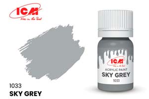 MODEL KIT CREATIVE PAINT 12 ML COLOR SKY GRAY | КРАСКА ДЛЯ ТВОРЧЕСТВА 12 МЛ ЦВЕТ НЕБЕСНО-СЕРЫЙ(SKY GREY) 