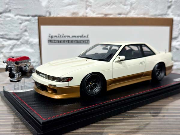 NISSAN VERTEX S13 SILVIA WHITE/GOLD WITH SR20 ENGINE / НИССАН VERTEX S13 СИЛЬВИЯ БЕЛЫЙ/ЗОЛОТОЙ С SR20 ДВИГАТЕЛЬ