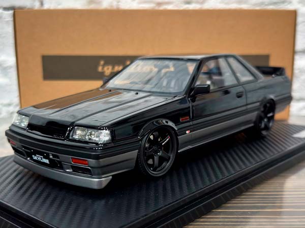 NISSAN SKYLINE GTS-R (R31) BLACK/SILVER / НИССАН СКАЙЛАЙН ГТС R R31 ЧЕРНЫЙ/СЕРЕБРИСТЫЙ