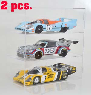 SHOWCASE БОКС ДЛЯ 3Х МОДЕЛЕЙ В 1:12 LÄNGE 44CM, TIEFE 21CM, HÖHE 45,5CM 2 STÜCK