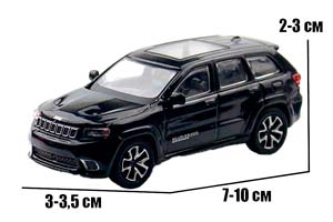 JEEP GRAND CHEROKEE TRACKHAWK 2019 BLACK / ДЖИП ГРАНД ЧЕРОКИ ТРЭКХОУК ЧЕРНЫЙ (ДЛИНА 7-10 СМ) — фото 2