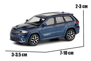 JEEP GRAND CHEROKEE TRACKHAWK 2019 BLUE / ДЖИП ГРАНД ЧЕРОКИ ТРЭКХОУК СИНИЙ (ДЛИНА 7-10 СМ) — фото 2