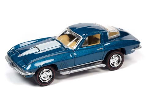 CHEVROLET CORVETTE 427 (1967) MARINA BLUE (СИНИЙ МЕТАЛЛИК) (ДЛИНА МОДЕЛИ 6-10 СМ)