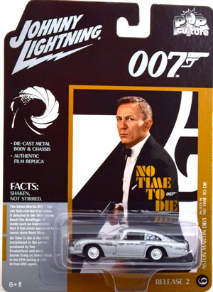 ASTON MARTIN DB5 FROM THE MOVIE 007 NO TIME TO DIE 1964 SILVER (ДЛИНА МОДЕЛИ 6-10 СМ)