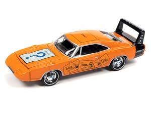 DODGE CHARGER DAYTONA 1969 MONOPOLY ОРАНЖЕВЫЙ В КОМПЛЕКТЕ С ФИШКОЙ ДЛЯ ИГРЫ В ВИДЕ МАШИНКИ (ДЛИНА МОДЕЛИ 6-10 СМ) — фото 4