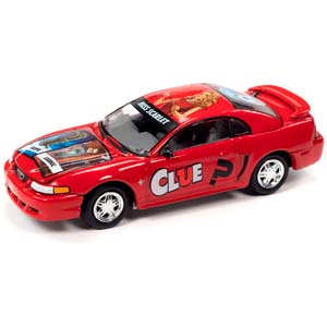 FORD MUSTANG 2000 КРАСНЫЙ С ФИШКОЙ ДЛЯ ИГРЫ CLUE (ДЛИНА МОДЕЛИ 6-10 СМ) — фото 3