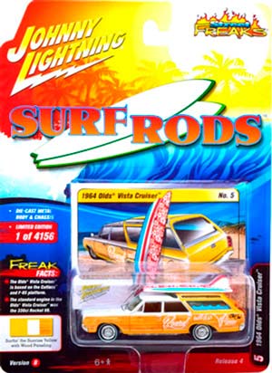 OLDSMOBILE VISTA CRUISER SURF RODS 1964 YELLOW WHITE (ДЛИНА МОДЕЛИ 6-10 СМ)