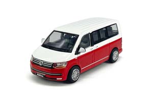 VW VOLKSWAGEN MULTIVAN T6 2015 RED/WHITE (ДЛИНА МОДЕЛИ 6-10 СМ)