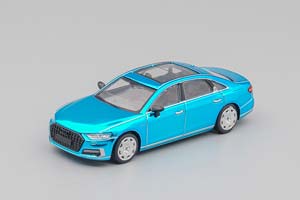 AUDI A8L 2021, BRILLIANT BLUE METALLIC (ДЛИНА МОДЕЛИ 6-10 СМ)
