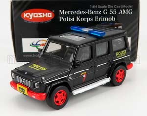 MERCEDES-BENZ G-CLASS G55 AMG POLISI 2018, BLACK (ДЛИНА МОДЕЛИ 6-10 СМ)