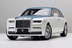 ROLLS-ROYCE PHANTOM VIII 2024 WHITE/BLUE MATT / РОЛЛС РОЙС ФАНТОМ 8 БЕЛЫЙ/МАТОВЫЙ СИНИЙ