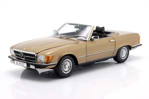 MERCEDES 450 SL R107 WITH REMOVABLE SOFTTOP 1985 GOLD METALLIC