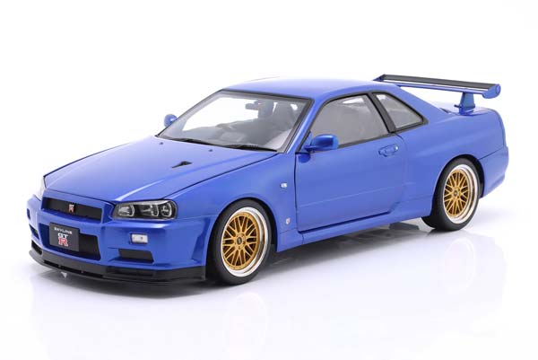 NISSAN SKYLINE GT-R (R34) V-SPEC II BBS RIMS 2001 BLUE METALLIC / НИССАН СКАЙЛАЙН ГТ-Р R34 В-СПЕК 2 ББС ДИСКИ СИНИЙ МЕТАЛЛИК