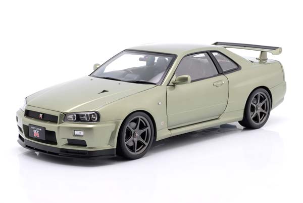 NISSAN SKYLINE GT-R (R34) V-SPEC NÜR OEM RIMS 2001 LIGHT GREEN METALLIC / НИССАН СКАЙЛАЙН ГТ-Р R34 В-СПЕК НУР ОЕМ ДИСКИ СВЕТЛО-ЗЕЛЕНЫЙ МЕТАЛЛИК
