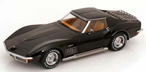 CHEVROLET CORVETTE C3 WITH REMOVABLE ROOF PARTS AND SIDE PIPES 1972 BLACK