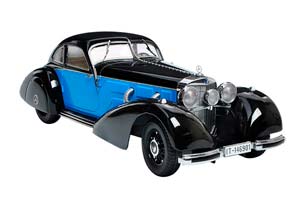 MERCEDES W24 540K AUTOBAHN COURIER 1938 BLUE / МЕРСЕДЕС АВТОБАН КУРЬЕР СИНЕ-ЧЕРНЫЙ