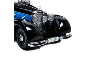 MERCEDES W24 540K AUTOBAHN COURIER 1938 BLUE / МЕРСЕДЕС АВТОБАН КУРЬЕР СИНЕ-ЧЕРНЫЙ — фото 2
