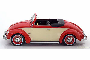 VW VOLKSWAGEN 1200 HEBMULLER CONVERTIBLE WITH REMOVABLE SOFTTOP 1949 RED CREME LIMITED EDITION 2000 PCS — фото 5