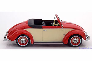 VW VOLKSWAGEN 1200 HEBMULLER CONVERTIBLE WITH REMOVABLE SOFTTOP 1949 RED CREME LIMITED EDITION 2000 PCS — фото 6