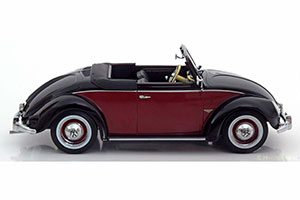 VW VOLKSWAGEN 1200 HEBMULLER CONVERTIBLE WITH REMOVABLE SOFTTOP 1949 BLACK DARKRED LIMITED EDITION 1000 PCS — фото 6