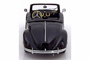VW VOLKSWAGEN 1200 HEBMULLER CONVERTIBLE WITH REMOVABLE SOFTTOP 1949 BLACK DARKRED LIMITED EDITION 1000 PCS — фото 8