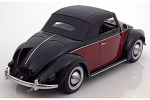 VW VOLKSWAGEN 1200 HEBMULLER CONVERTIBLE WITH REMOVABLE SOFTTOP 1949 BLACK DARKRED LIMITED EDITION 1000 PCS — фото 2