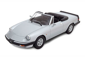 ALFA ROMEO SPIDER 3 SERIE 2 WITH REMOVABLE SOFTTOP 1986 SILVER LIMITED EDITION 500 PCS