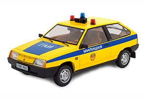 VOLZHSKY CAR 2108 LADA SAMARA POLICE RUSSIA 1984 YELLOW BLUE LIMITED EDITION 250 PCS | ВОЛЖСКИЙ АВТОМОБИЛЬ 2108 ЖИГУЛИ ВОСЬМЕРКА
