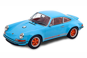 PORSCHE SINGER 911 COUPE LIGHT BLUE ORANGE LIMITED EDITION 1000 PCS