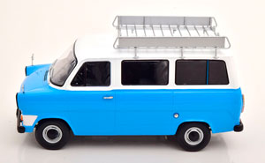 FORD TRANSIT MK1 BUS WITH ROOF RACK 1965 LIGHTBLUE WHITE — фото 3