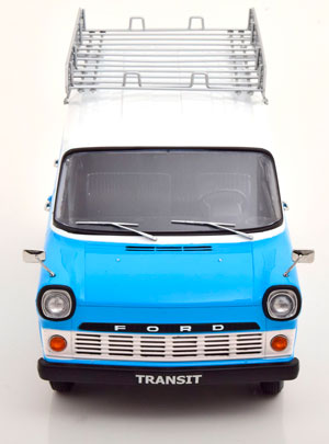 FORD TRANSIT MK1 BUS WITH ROOF RACK 1965 LIGHTBLUE WHITE — фото 4