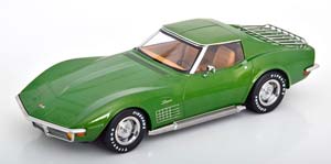 CHEVROLET CORVETTE C3 WITH REMOVABLE ROOF PARTS AND SIDE PIPES 1972 LIGHTGREEN- METALLIC**ШЕВРОЛЕ ШЕВИ ШЕВРОЛЕТХ