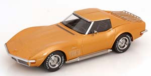 CHEVROLET CORVETTE C3 WITH REMOVABLE ROOF PARTS AND SIDE PIPES 1972 GOLD METALLIC