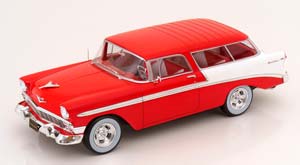 CHEVROLET BEL AIR NOMAD CUSTOM 1956 LIGHT RED WHITE