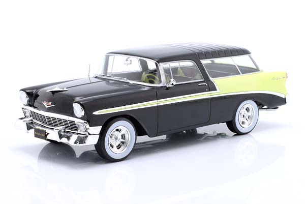 CHEVROLET BEL AIR NOMAD CUSTOM 1956 BLACK LIGHTYELLOW